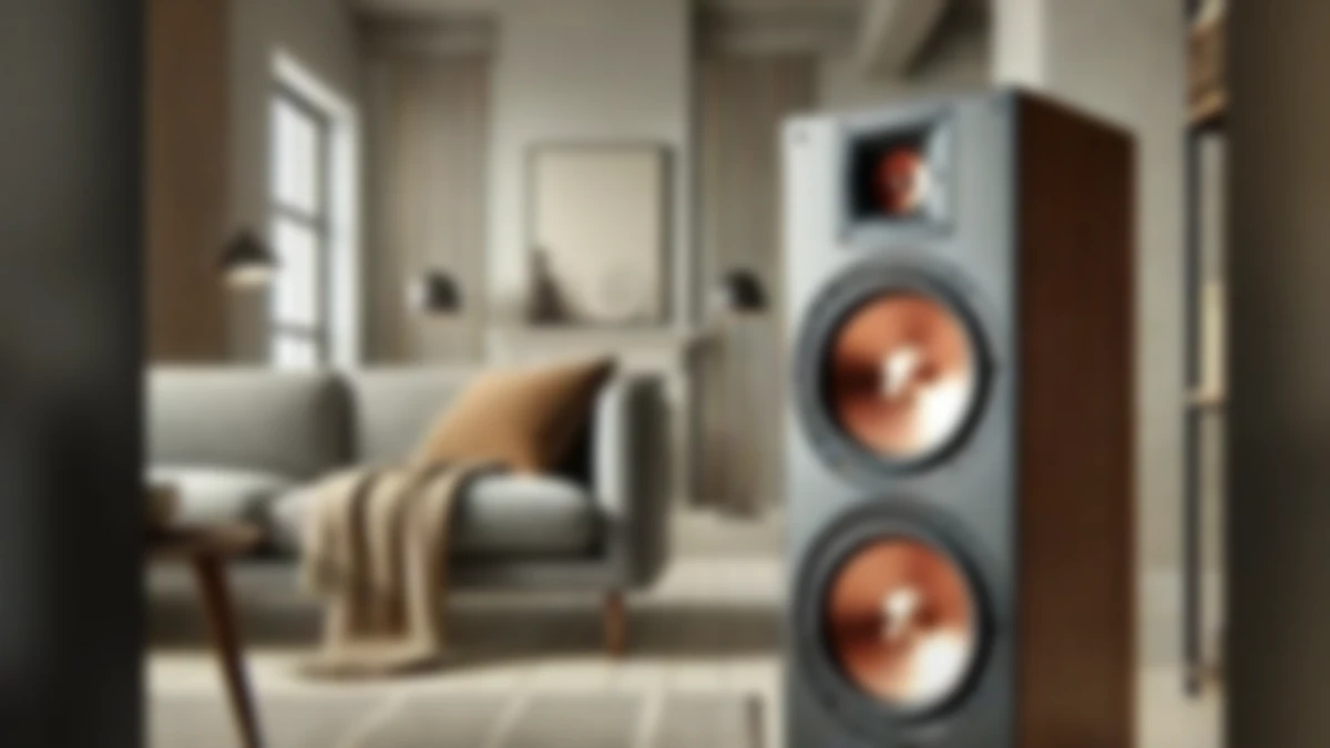 Klipsch Standlautsprecher in wohnlicher HiFi-Umgebung