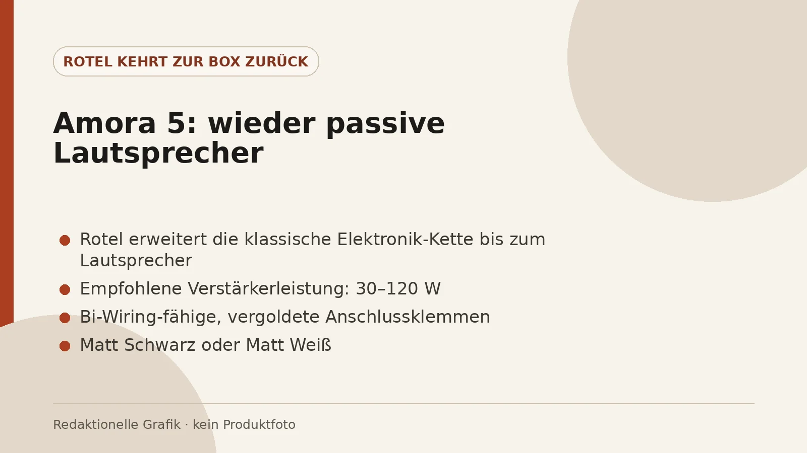 Rotel Amora 5 – redaktionelle Eckdaten zu Treibern, Frequenzgang und Marktstart