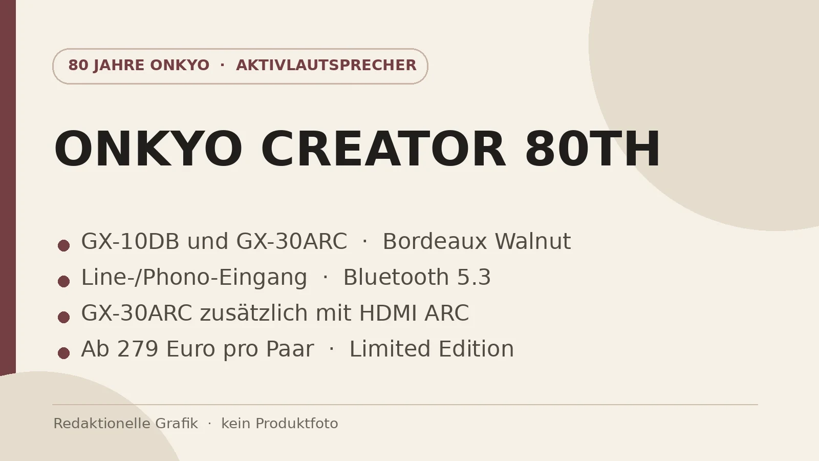 Onkyo Creator Series 80th: Aktivlautsprecher mit Phono ab 279 Euro