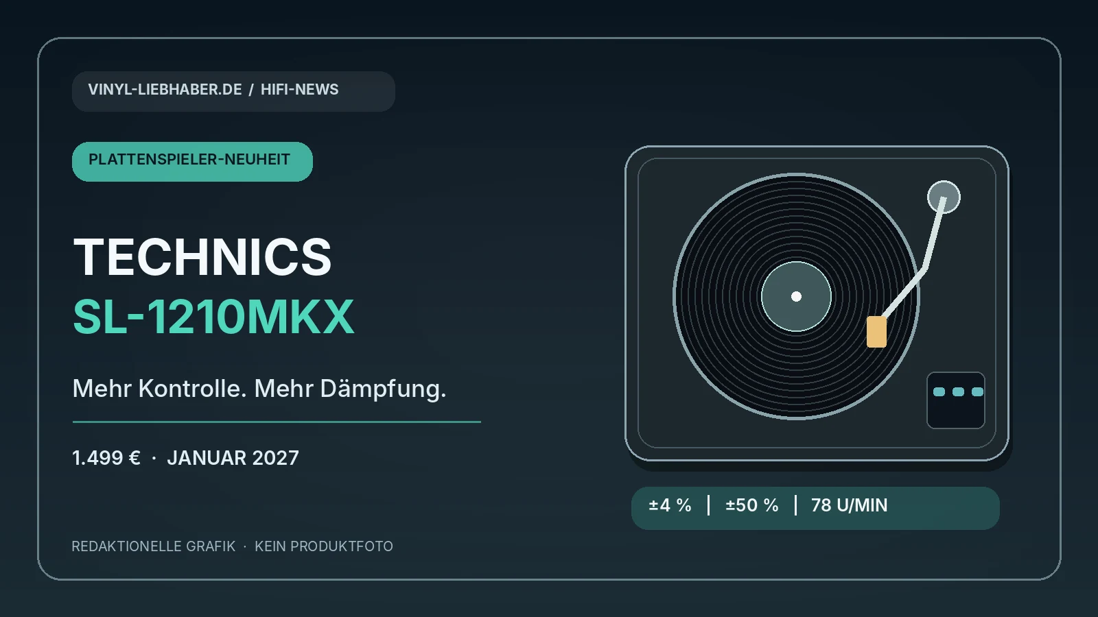 Technics SL-1210MKX: Neuer Direktantrieb-Plattenspieler für 1.499 Euro