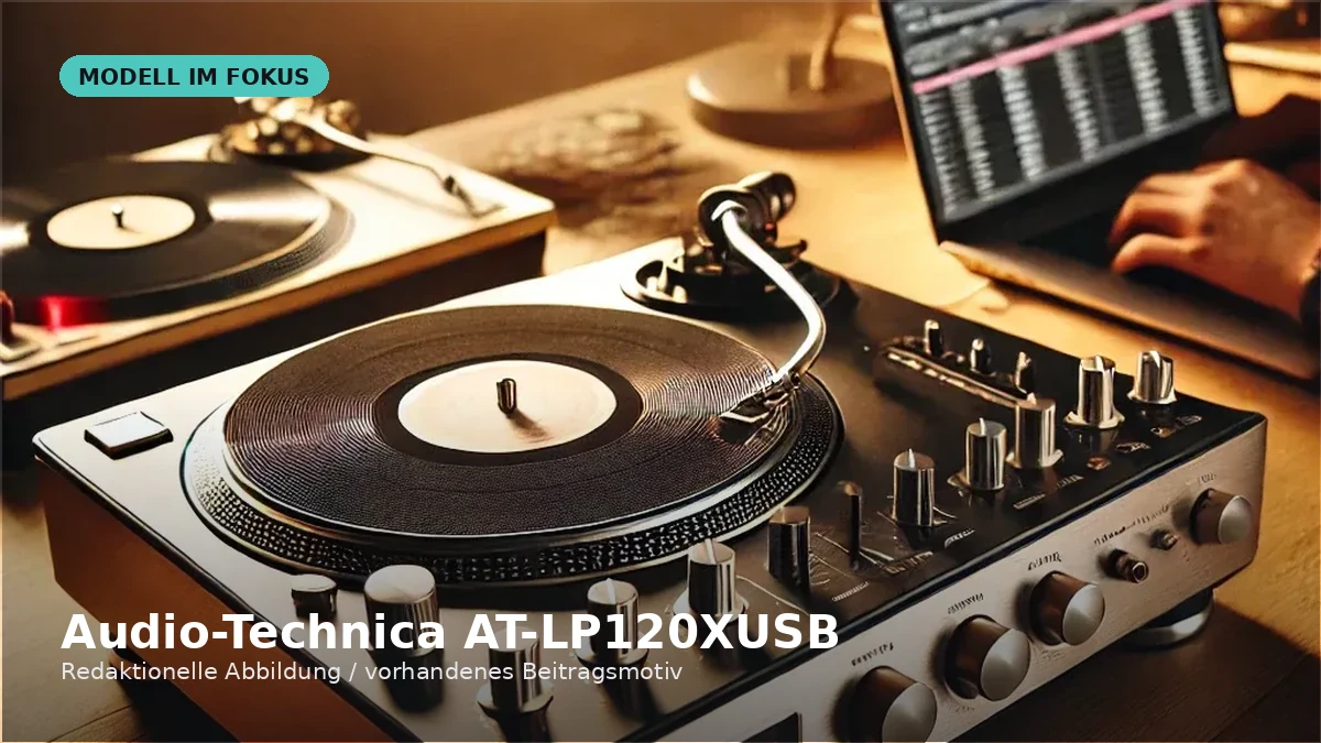 Produktvisual zum Check „Audio-Technica AT-LP120XUSB im Check: Direktantrieb, USB und 78 U/min“