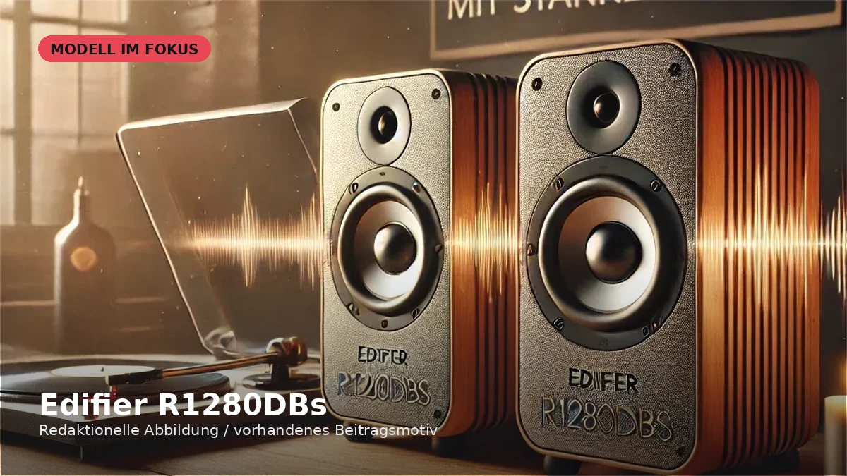 Produktvisual zum Check „Edifier R1280DBs im Check: Aktive Regallautsprecher mit Bluetooth und Sub-Out“