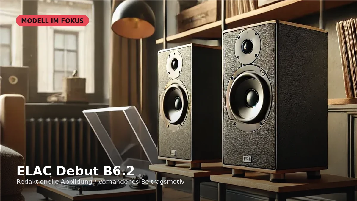 Produktvisual zum Check „ELAC Debut B6.2 im Check: bewährter Regallautsprecher im Vergleich zur Debut 3.0“