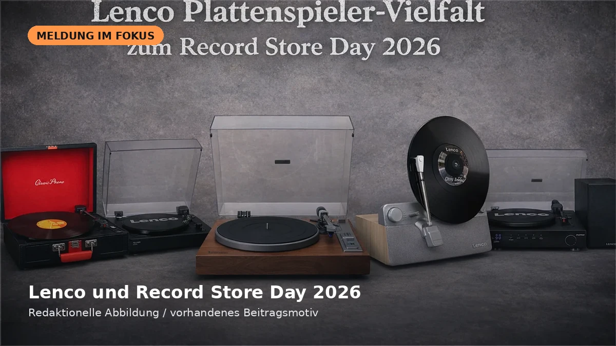 Visual zur Meldung „Lenco und Record Store Day 2026: Plattenspieler, Vinyl-Kultur und Kaufkontext“