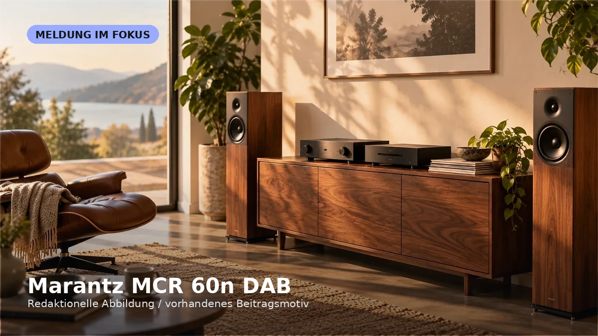 Visual zur Meldung „Marantz MCR 60n DAB: Vinyl, CD, Streaming und TV in einem Gerät“
