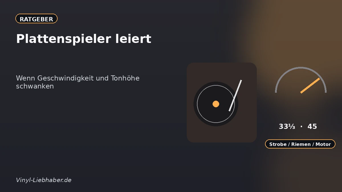 Erklärgrafik zum Ratgeber „Plattenspieler leiert: Wenn Geschwindigkeit und Tonhöhe schwanken“