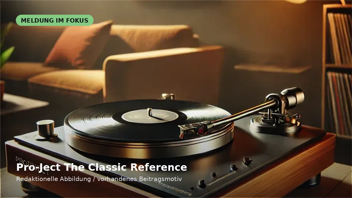 Visual zur Meldung „Pro-Ject The Classic Reference: aktueller Plattenspieler mit Subchassis und EVO 9 AS HG“