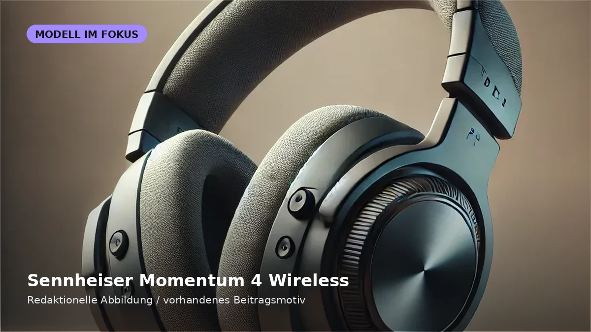 Produktvisual zum Check „Sennheiser Momentum 4 Wireless im Check: 60 Stunden Akku und aptX Adaptive“