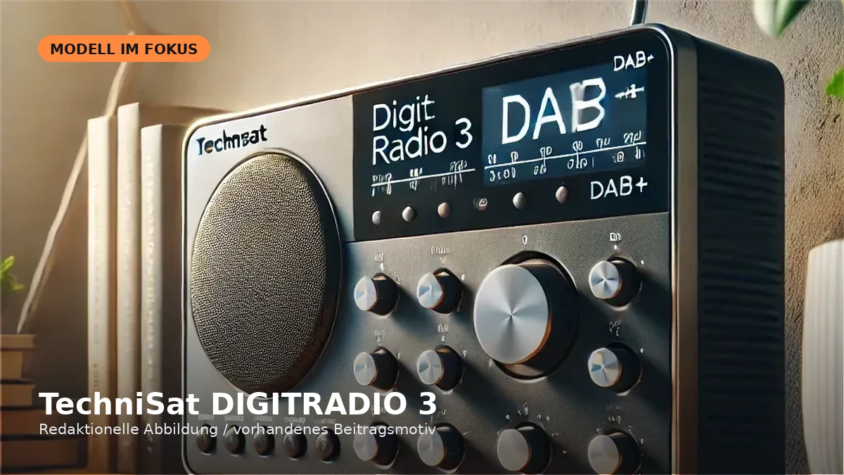 Produktvisual zum Check „TechniSat DIGITRADIO 3 im Check: DAB+, CD, Bluetooth und USB in einem Stereo-Radio“