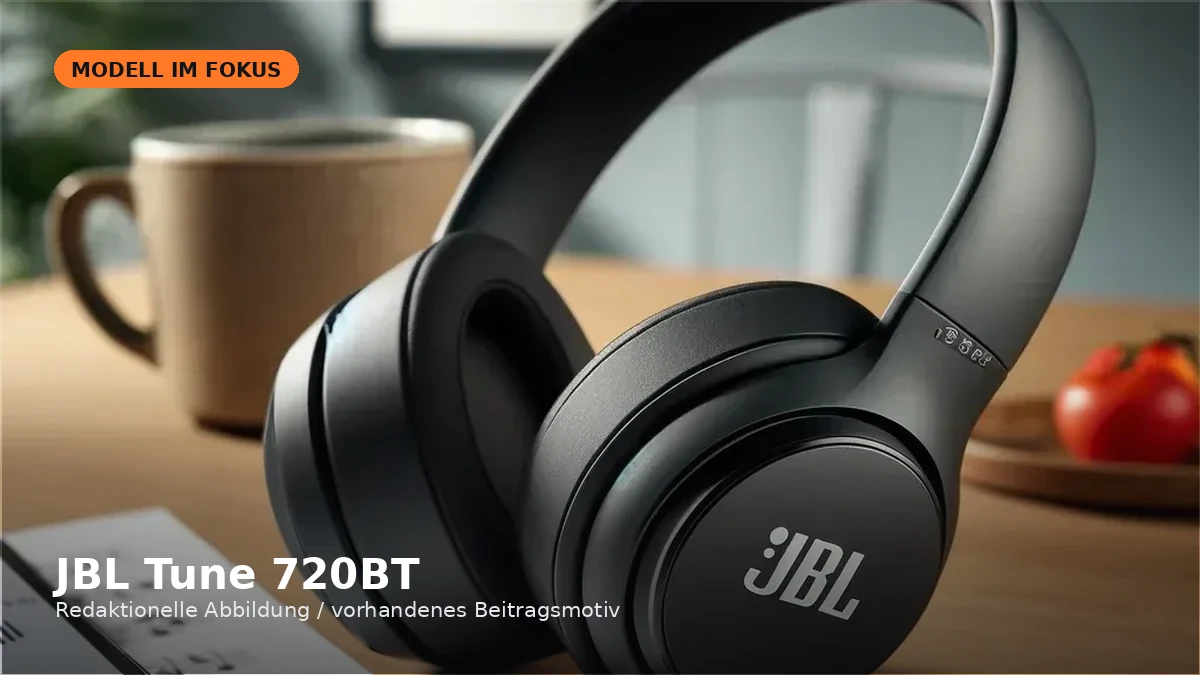 Produktvisual zum Check „JBL Tune 720BT im Check: 76 Stunden Akku, Multipoint und Kabelbetrieb“