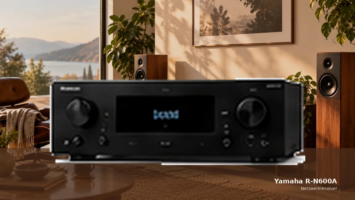 Redaktionelle Produktvisualisierung eines Yamaha R-N600A Netzwerkreceivers