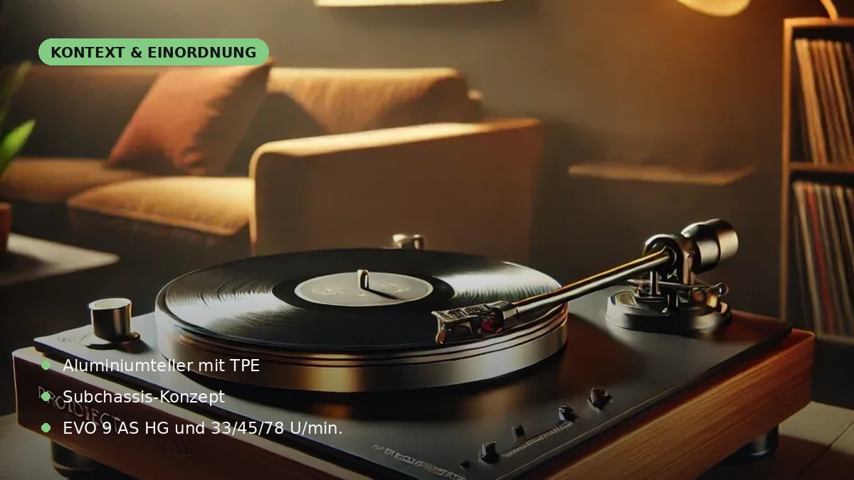 Zusätzliche Einordnung zu „Pro-Ject The Classic Reference: aktueller Plattenspieler mit Subchassis und EVO 9 AS HG“