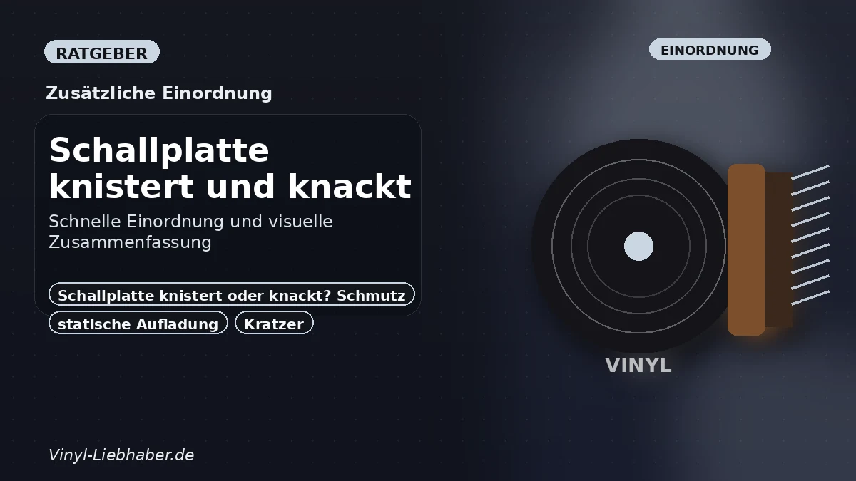 Zusätzliche Einordnung zu „Schallplatte knistert und knackt: Schmutz, Statik oder Verschleiß?“