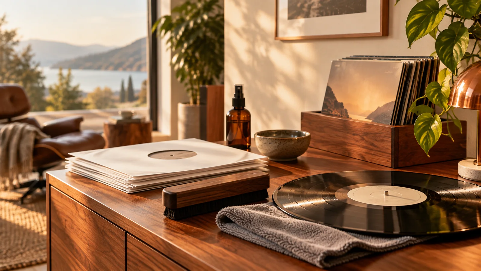 Vinylpflege im warmen Sonnenlicht