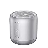 Anker Soundcore mini Bluetooth Lautsprecher, Kompakter Lautsprecher mit 15 Stunden Spielzeit, Fantastischer Sound, 20 Meter Bluetooth Reichweite, FM Radio und intensiver Bass (Silber)