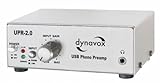 Dynavox Phono-Vorverstärker UPR-2.0, für Plattenspieler mit MM-Abtastsystemen, USB-Ausgang zum Digitalisieren von Vinyl-Platten, Silber