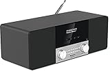 TechniSat DIGITRADIO 3 - Stereo DAB Radio Kompaktanlage (DAB+, UKW, CD-Player, Bluetooth, USB, Kopfhöreranschluss, AUX-Eingang, Radiowecker, OLED Display, 20 Watt RMS) schwarz