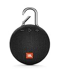 JBL Clip 3 Bluetooth Lautsprecher in Schwarz – Wasserdichte, tragbare Musikbox mit praktischem Karabiner – Bis zu 10 Stunden kabelloses Musik Streaming