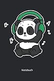 Notizbuch: Panda mit Kopfhörer Musik Notizbuch für Musiker(Liniertes Notizbuch mit 100 Seiten für Eintragungen aller Art)