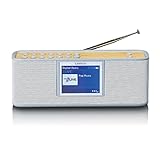Lenco PDR-046GY tragbares DAB+ Radio - DAB+ Radio mit Bluetooth® - PPL FM - 5 Speichertasten - Radiowecker - integrierter Akku - grau